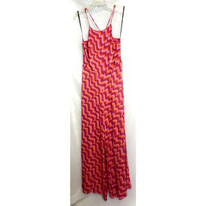Forever 21 Colorful Groovy Abstract Print Wide-Leg Halter Jumpsuit Women Size M